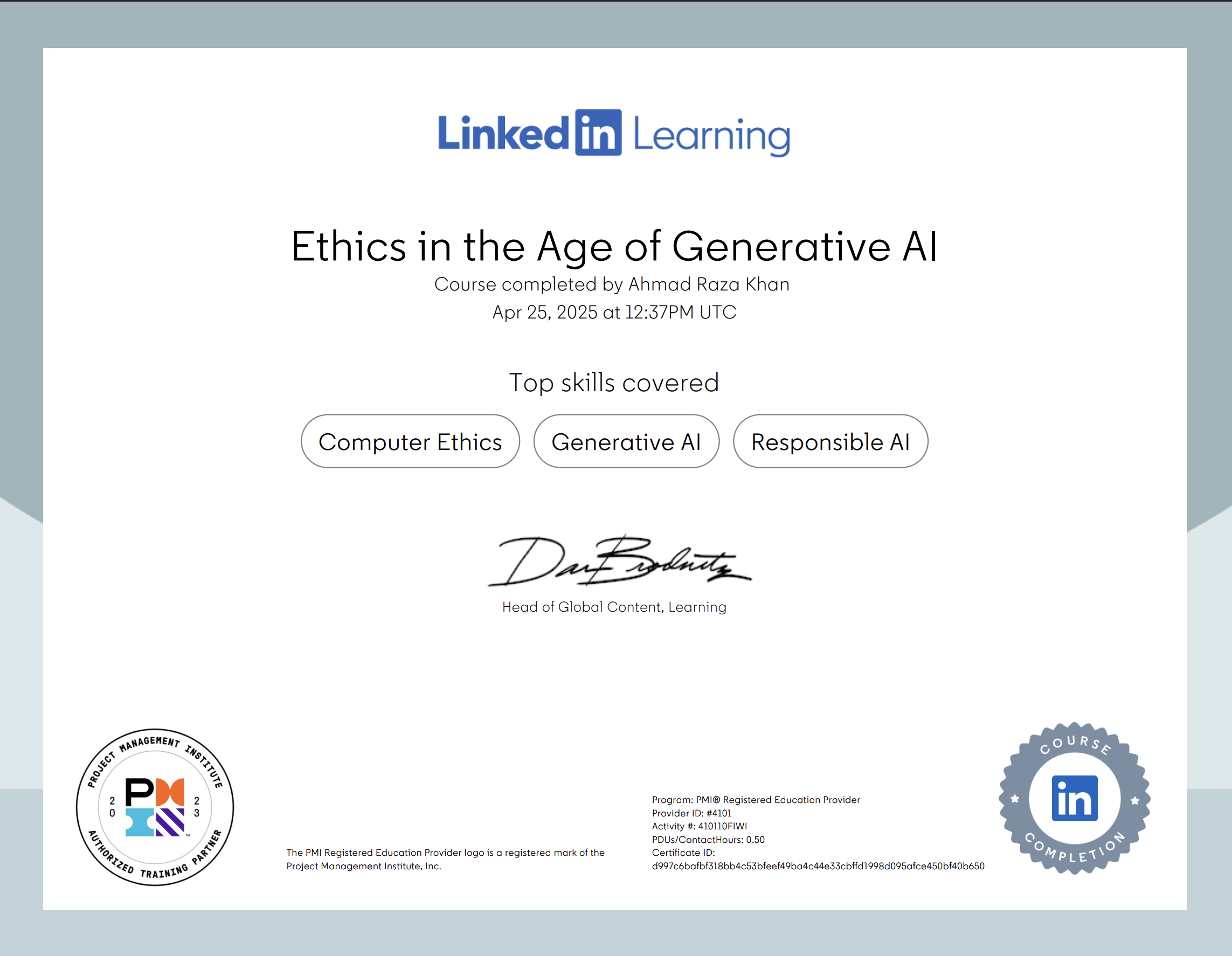 Ethics in the Age of Generative Al